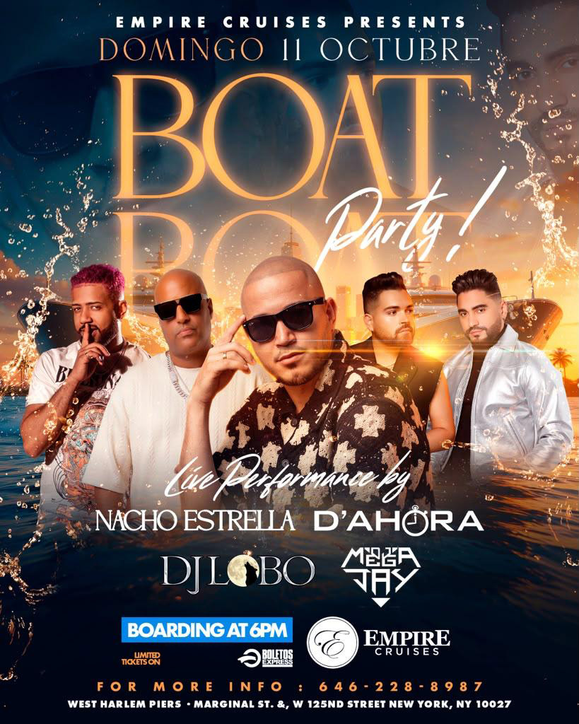 MEGA BARCO CON NACHO ESTRELLA / EL GRUPO D' AHORA / DJ MEGA JAY / DJ LOBO
