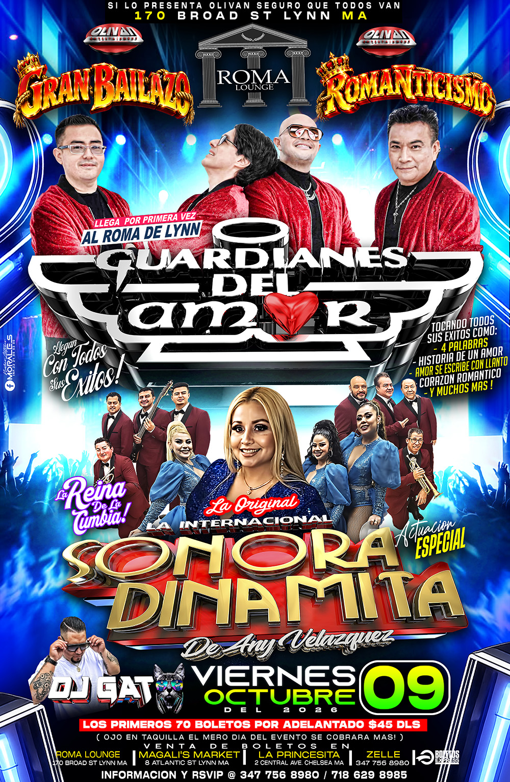 Guardianes Del Amor, International Sonora Dinamita Any Velasquez En Lynn