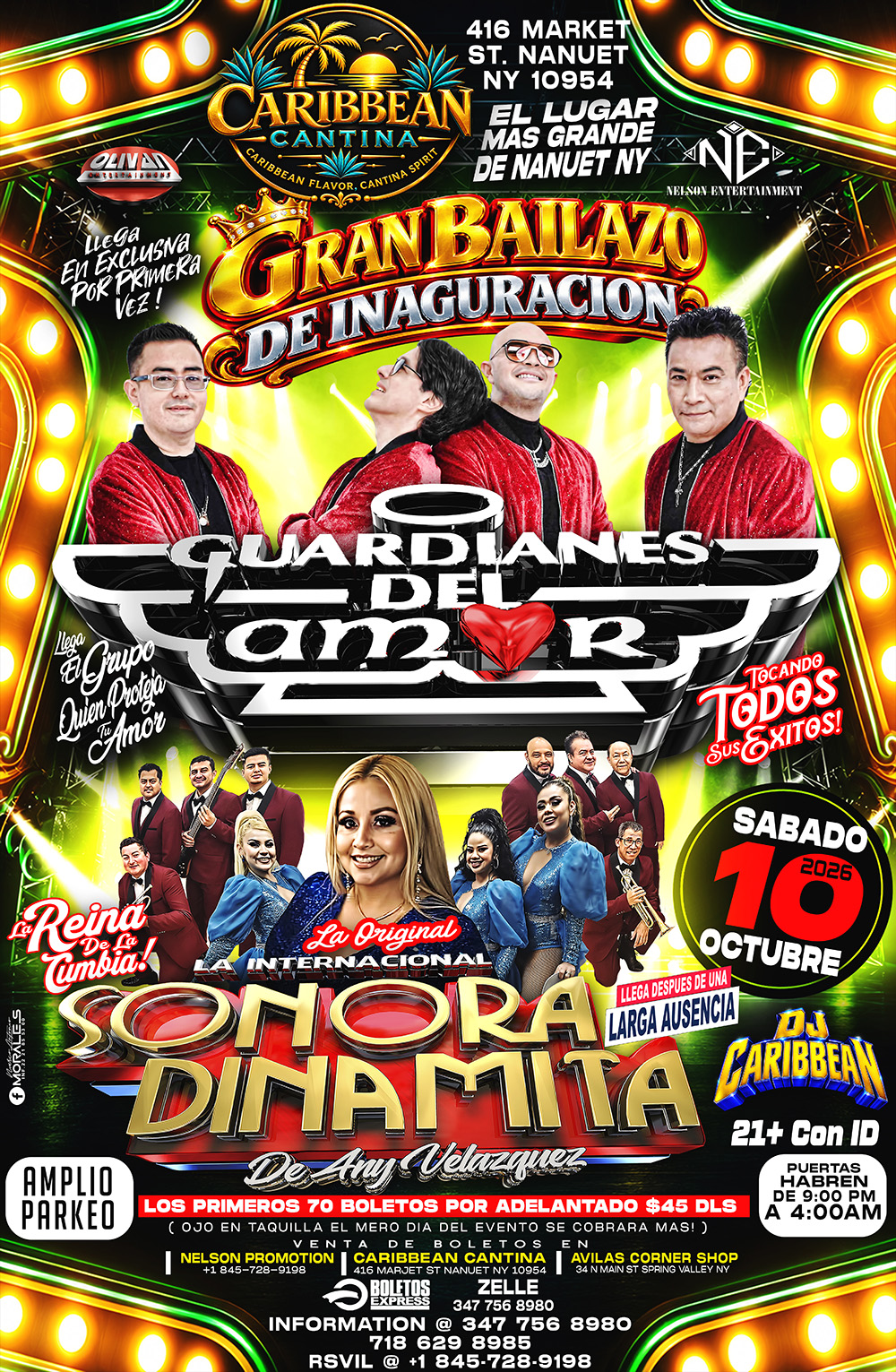 Los Guardianes Del Amor, International Sonora Dinamita Any Velasquez En Nanuet NY