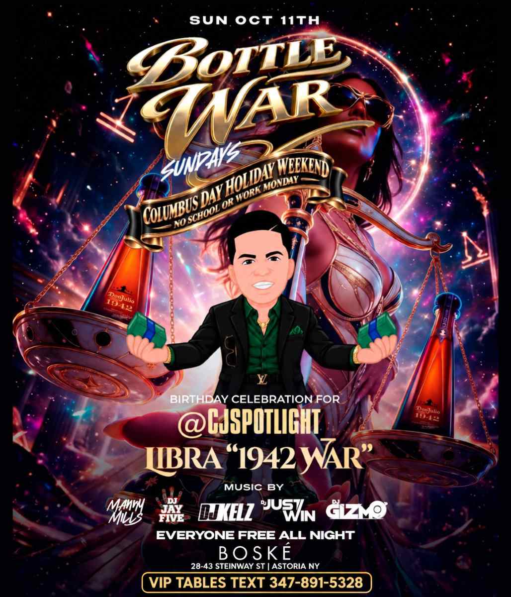 Bottle War Sundays at Boské Astoria – CJ Spotlight Birthday Celebration
